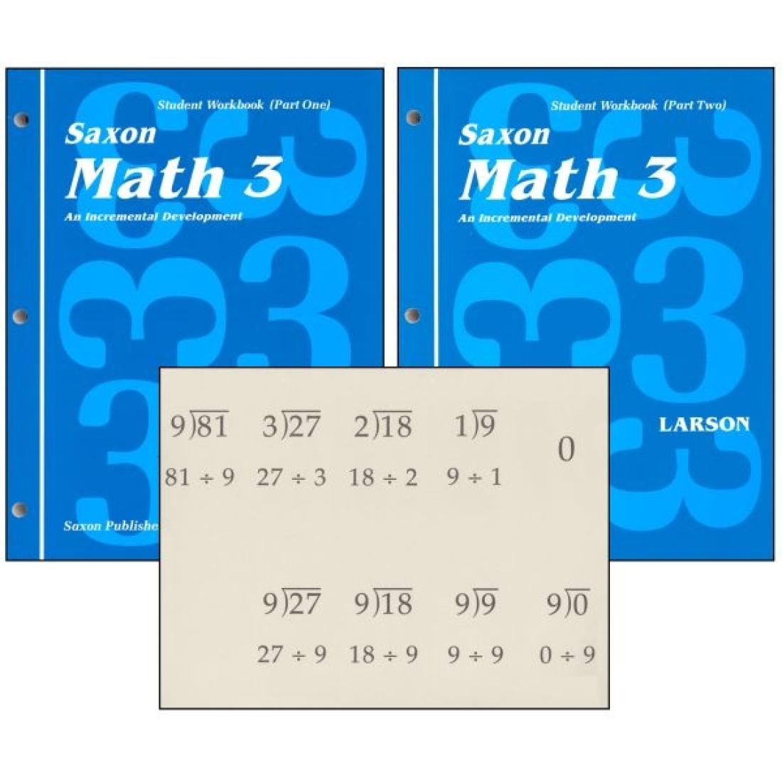 Saxon math 3 student workbook set with fact cards | veritas press