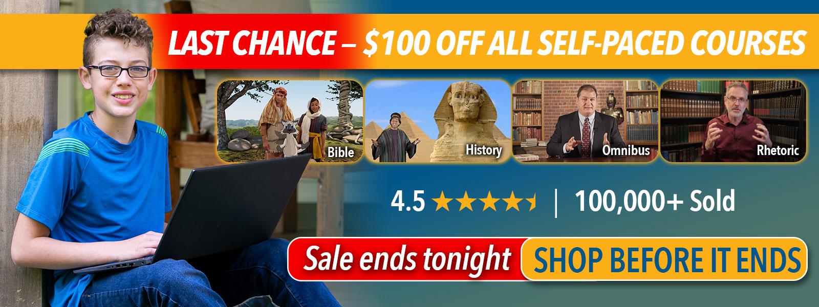 $100 Off Self-Paced Courses. No coupon code required.